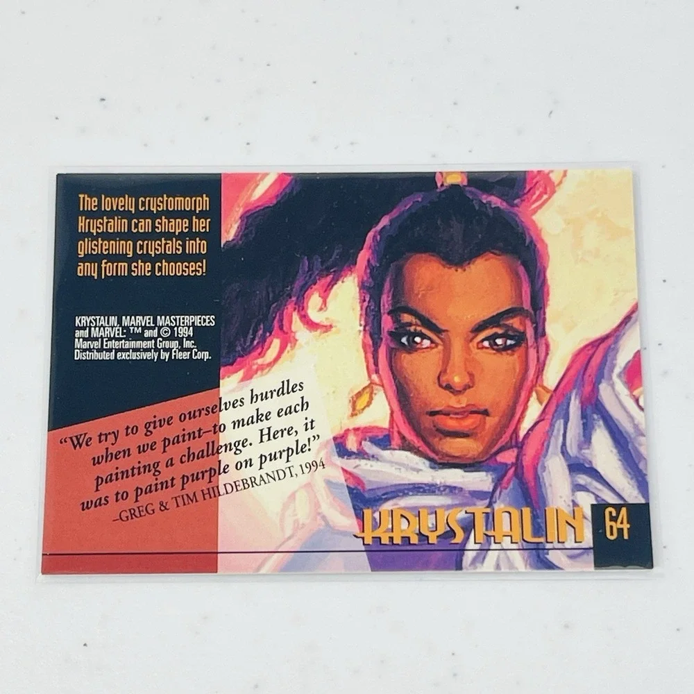 1994 Marvel Masterpieces Comic 64 Krystalin Hildebrandt Trading Card
